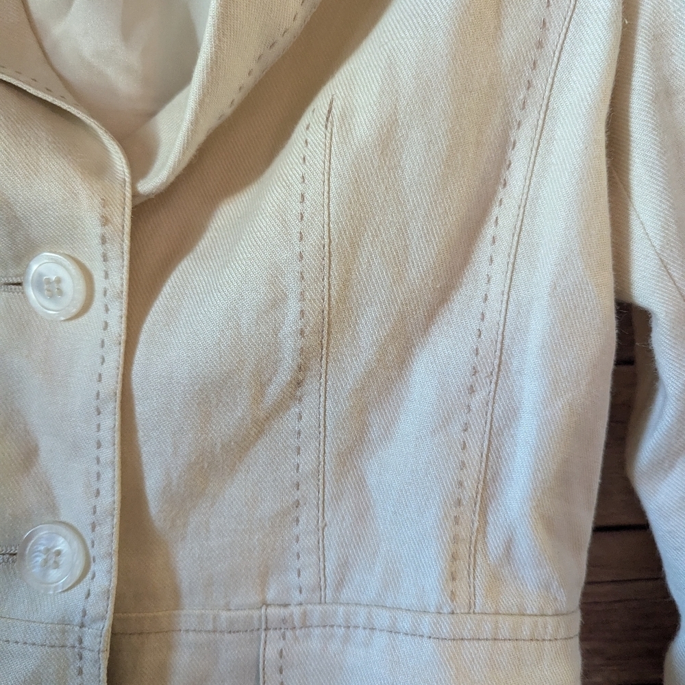 Women's Cream Blazer By Zara - Picture 3 of 7